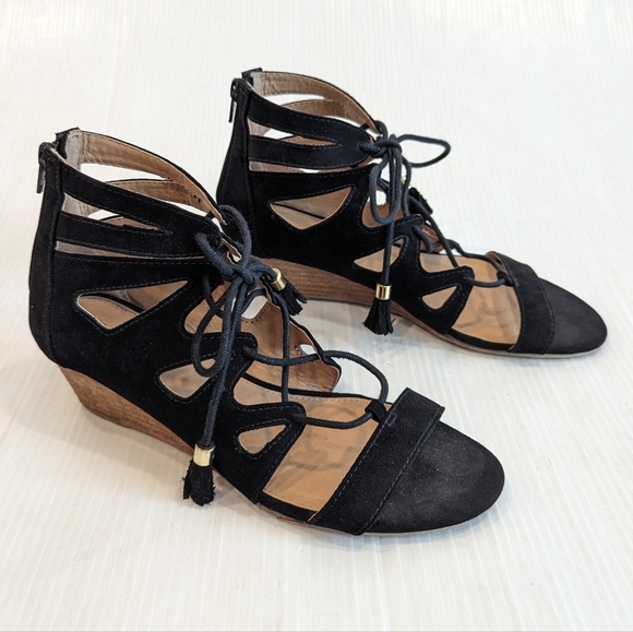 REPORT women's black lace-up gladiator sandals size 7.5 - Picture 9 of 11